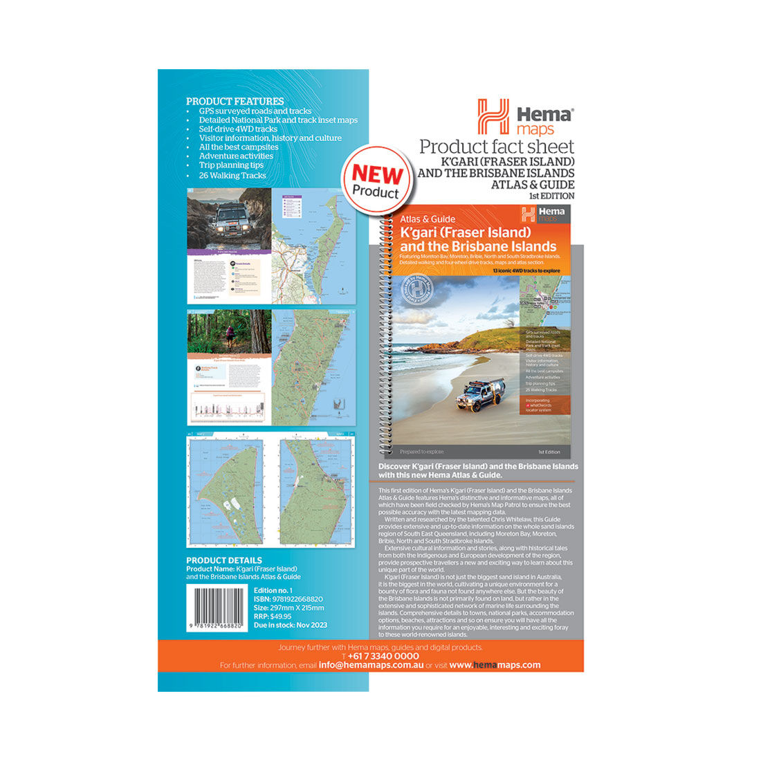 Hema K'gari (Fraser Island) Atlas & Guide – 1st Edition, , scaau_hi-res
