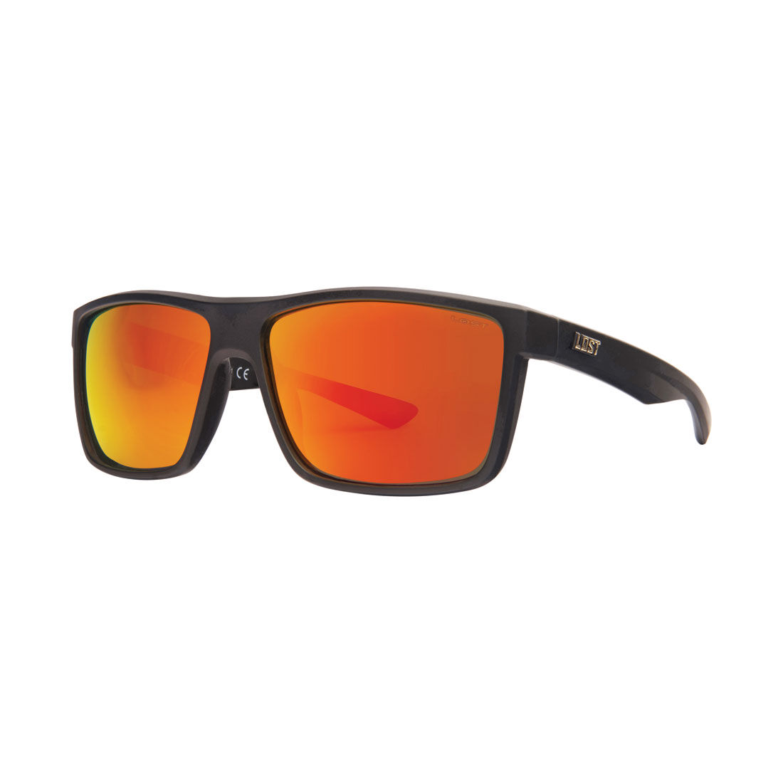LOST Sunglasses Explorer Mirror Polarised Matt Black Orange, , scaau_hi-res