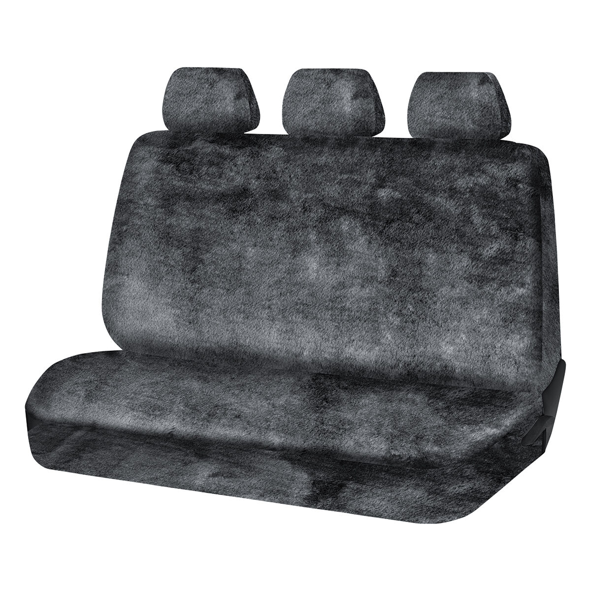 SCA Luxury Fur Seat Cover Slate Adjustable Headrests Rear Seat Size 06H, , scaau_hi-res