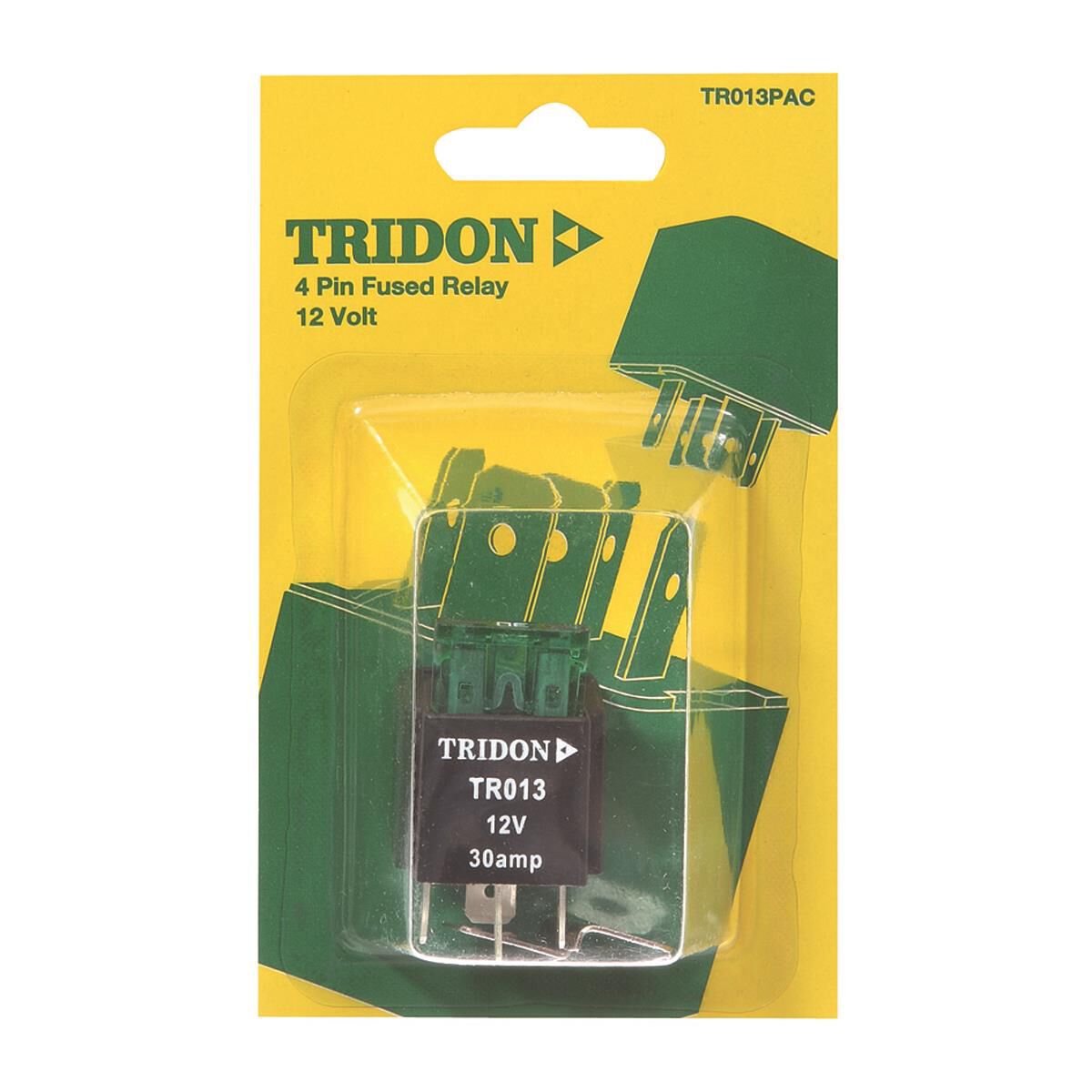 Tridon Relay - Mini, 12V 30 AMP 4 Pin - TR013PAC, , scaau_hi-res