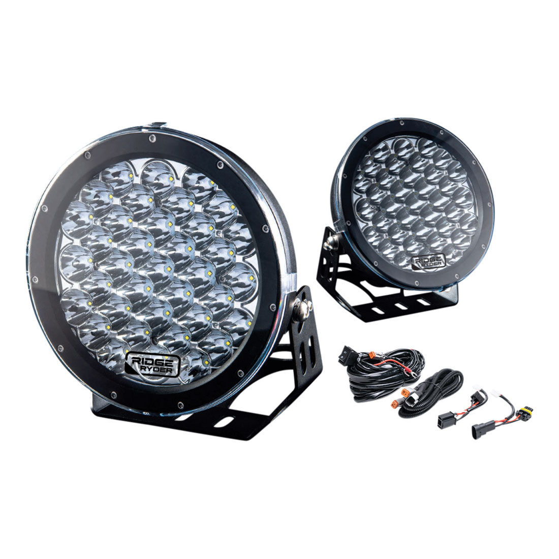 Ridge Ryder LED Driving Light Kit w/ harness - 224mm 135W, , scaau_hi-res