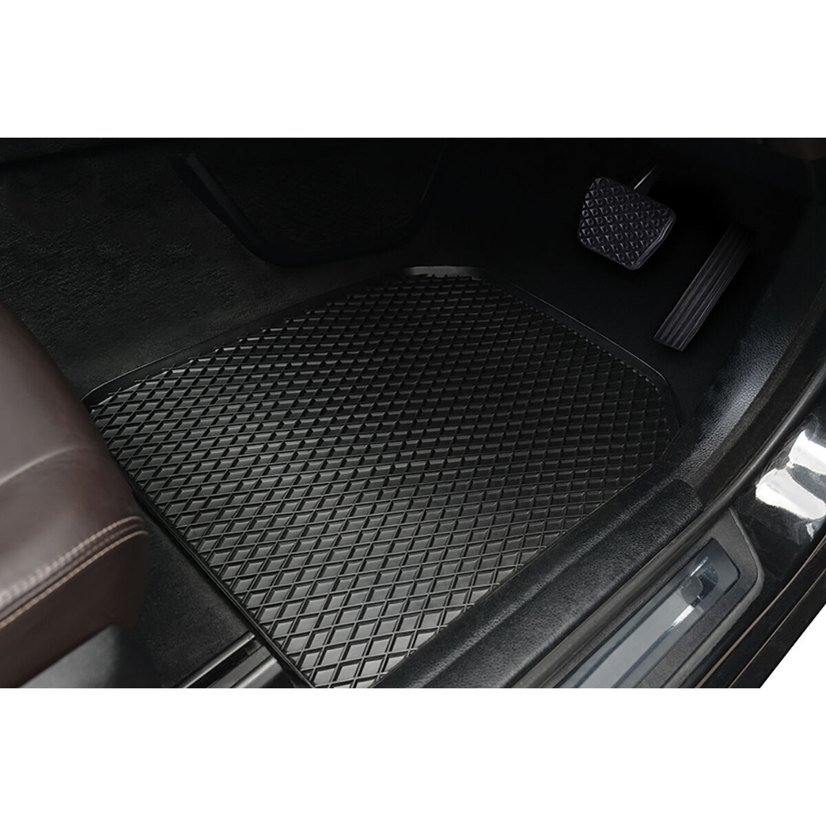 Best Buy Single Black Rubber Mat 55x43cm, , scaau_hi-res