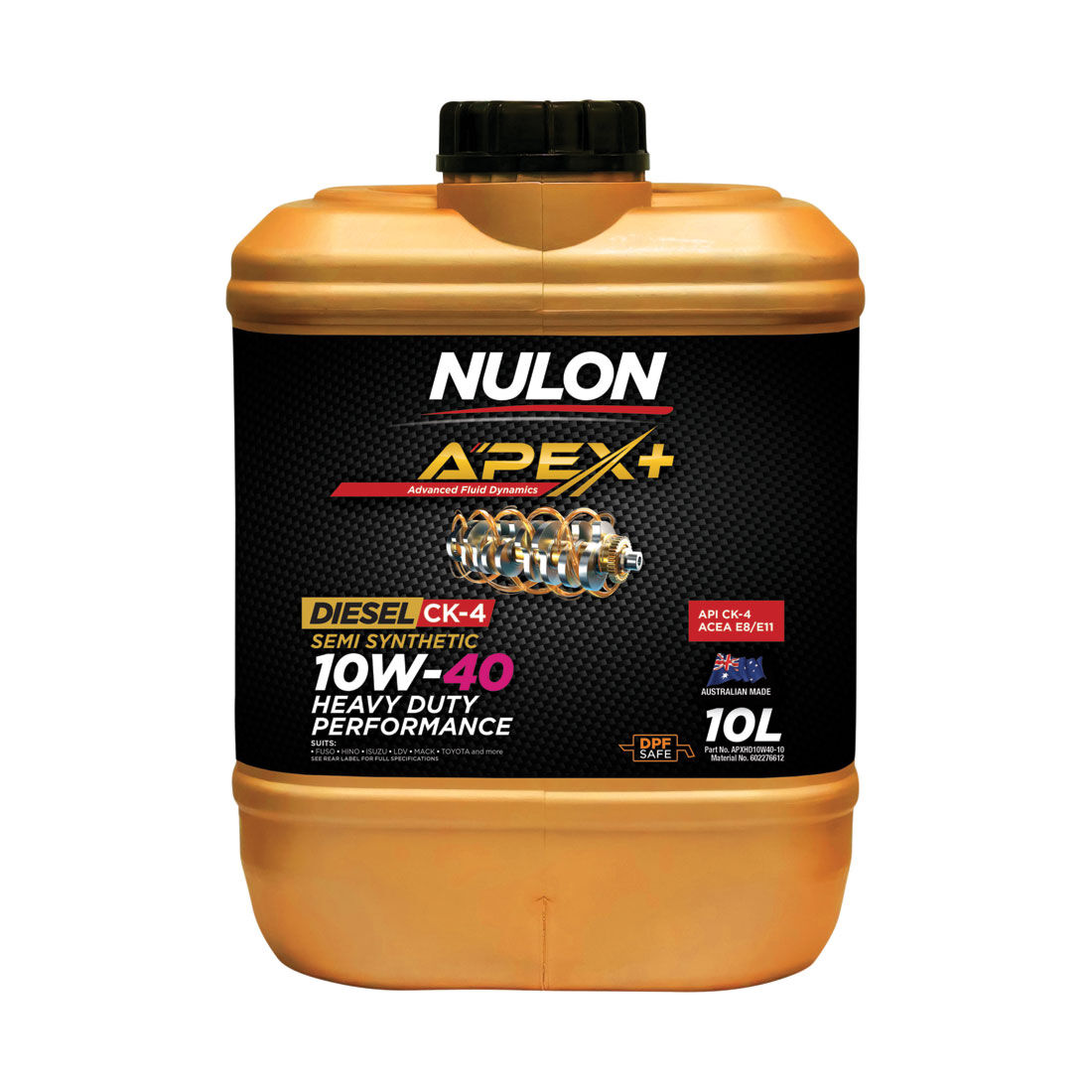 Nulon Apex+ 10W-40 Heavy Duty Diesel 10 Litre, , scaau_hi-res