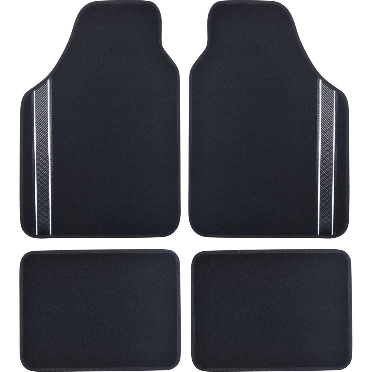 SCA Racing Car Floor Mats - Carpet, Black, Set of 4, , scaau_hi-res