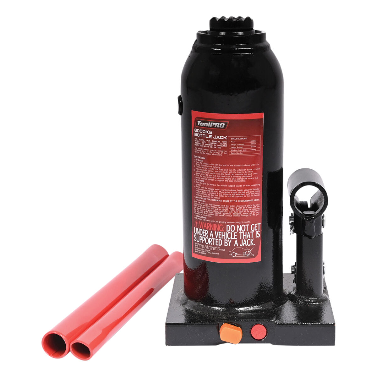 ToolPRO Hydraulic Bottle Jack 6000kg, , scaau_hi-res