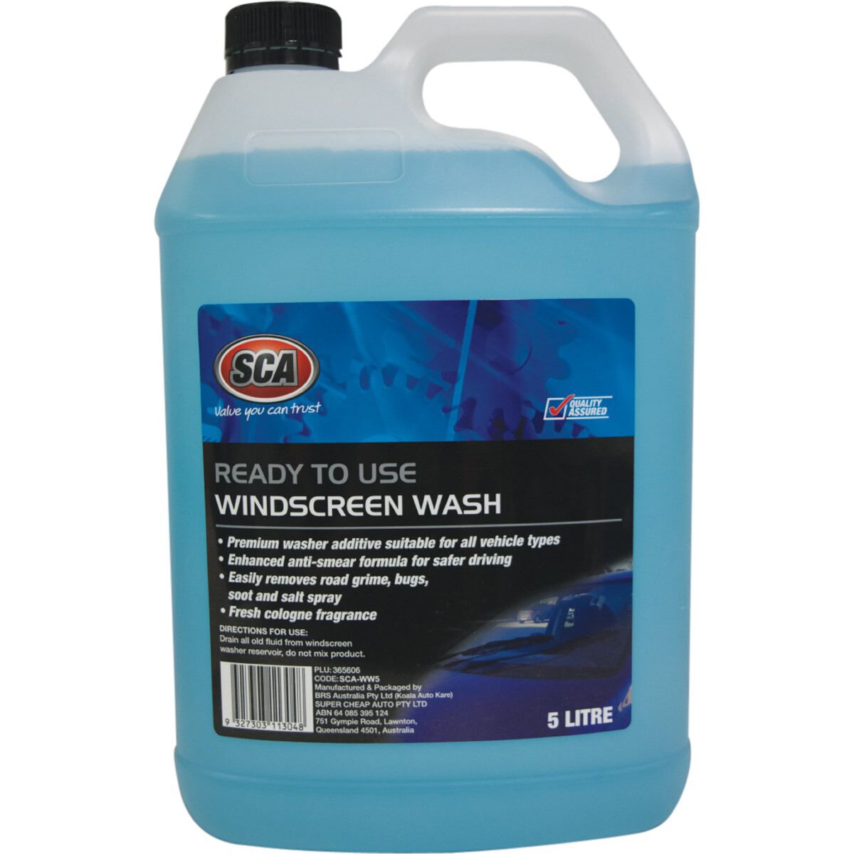 SCA Windscreen Wash Ready to Use 5 Litre, , scaau_hi-res
