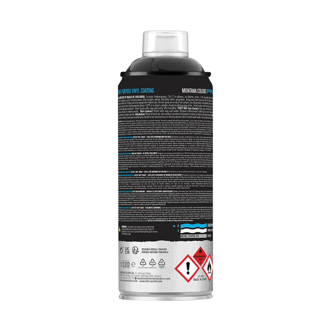 MTN Pro Removable Plastic Paint Coating - Metallic Black 400mL, , scaau_hi-res