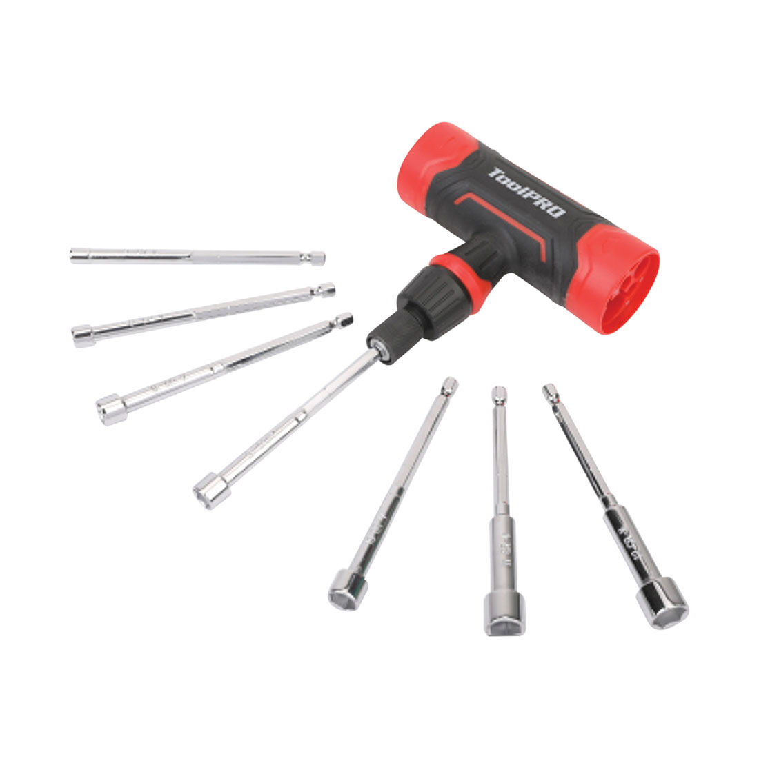 ToolPRO Ratcheting Hollow Shaft Nut Driver Set 7 Piece, , scaau_hi-res