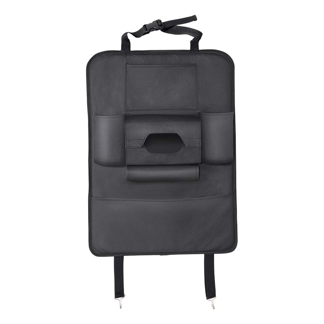 Cabin Crew Leather Look Back Seat Organiser Black, , scaau_hi-res