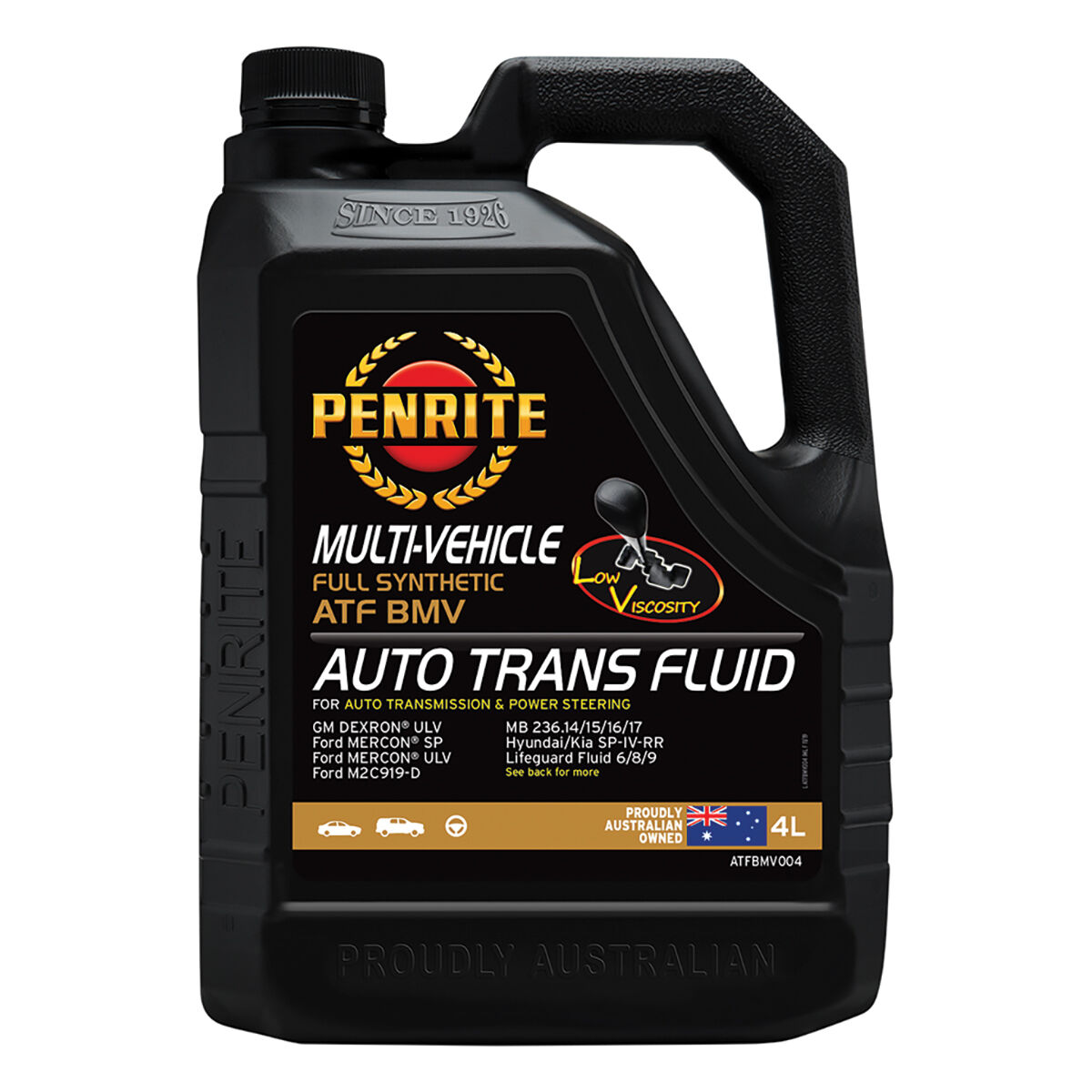 Penrite Automatic Transmission Fluid BMV 4 Litre, , scaau_hi-res