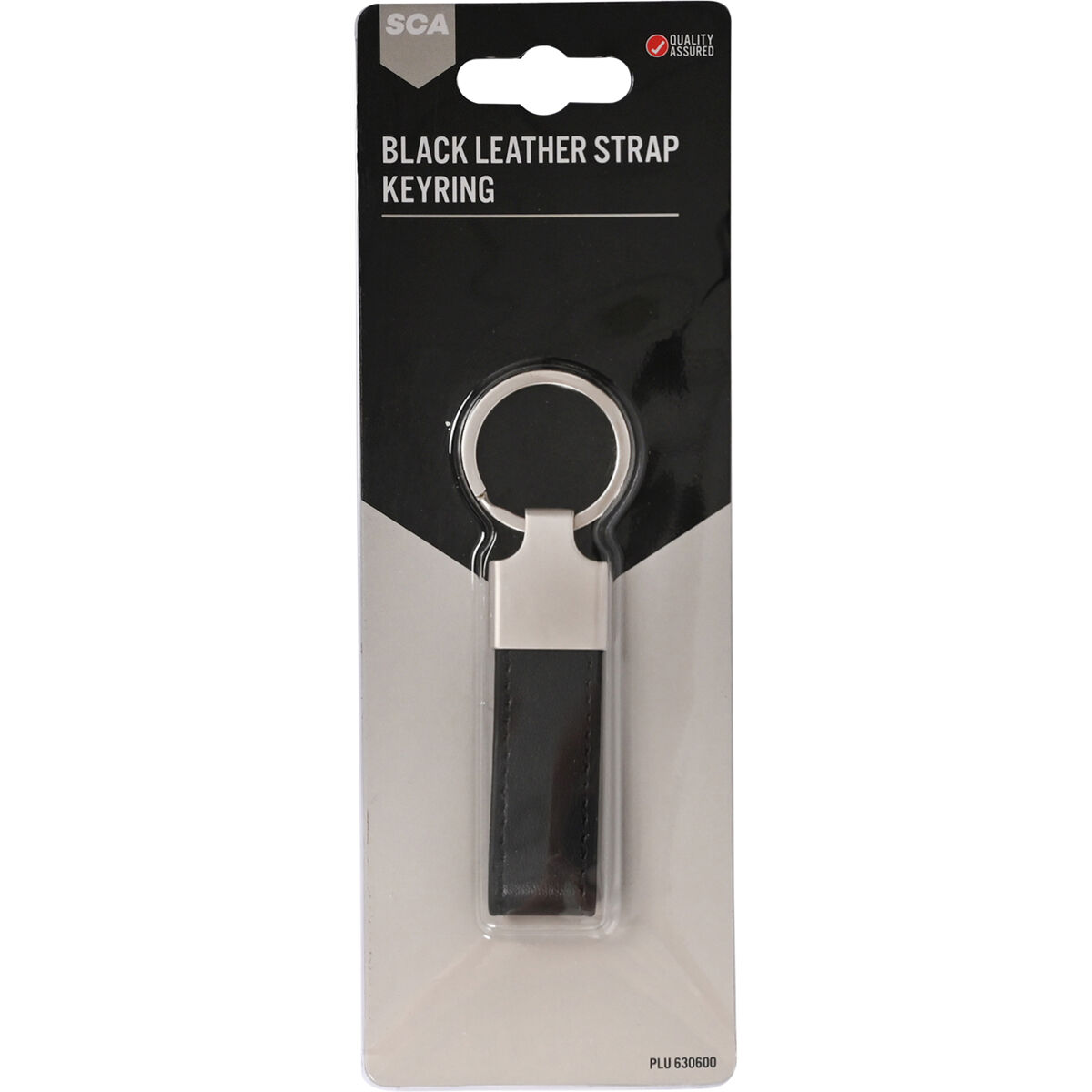 SCA PU Leather-look Strap Keyring Black, , scaau_hi-res