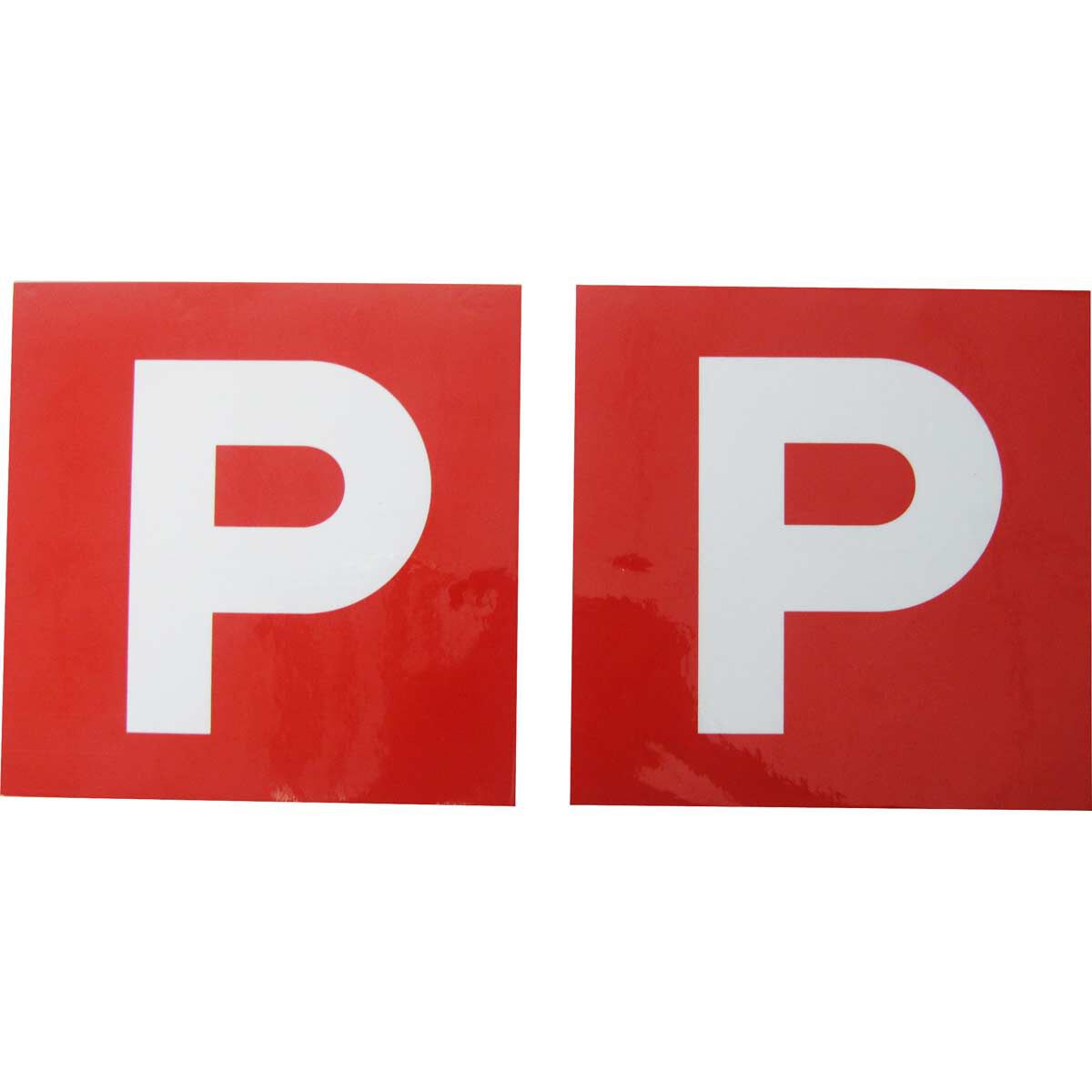 SCA P Plate - Magnetic, Red, VIC/WA, 2 Pack, , scaau_hi-res