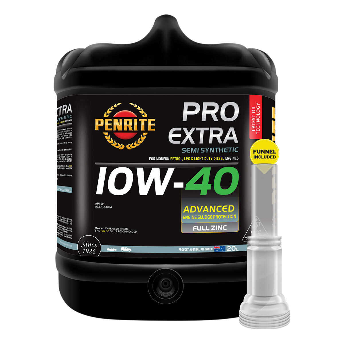 Penrite Semi Synthetic PRO Extra Engine Oil 10W-40 20 Litre, , scaau_hi-res