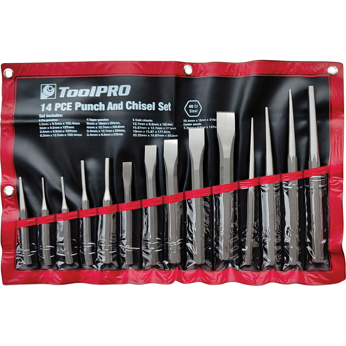 ToolPRO Punch & Chisel Set - 14 Piece, , scaau_hi-res