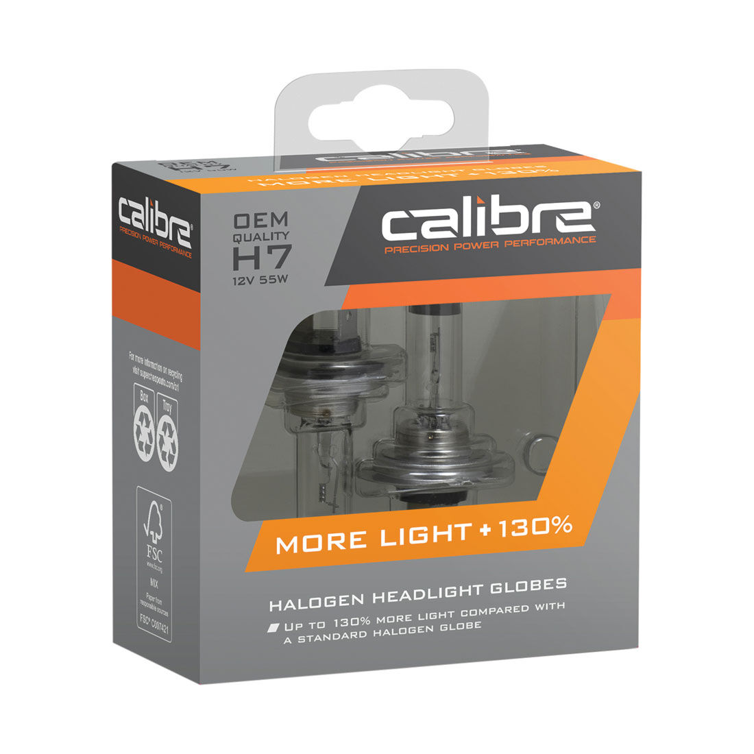 Calibre Plus 130 Headlight Globes - H7, 12V 55W, CA130H7, , scaau_hi-res