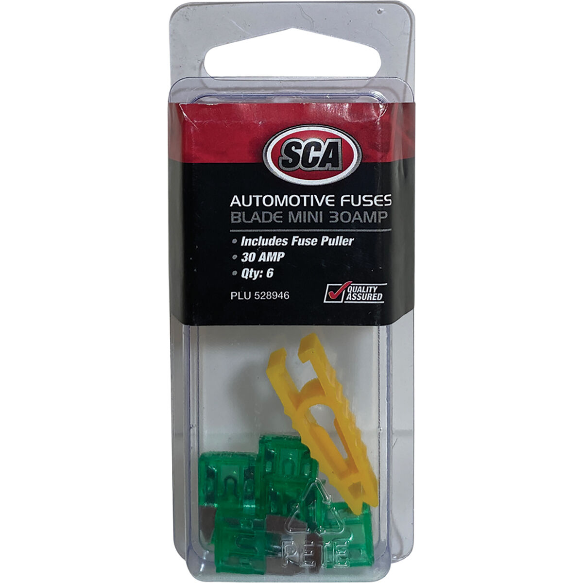 SCA Automotive Fuses - Mini Blade, 30 Amp, 6 Piece, , scaau_hi-res