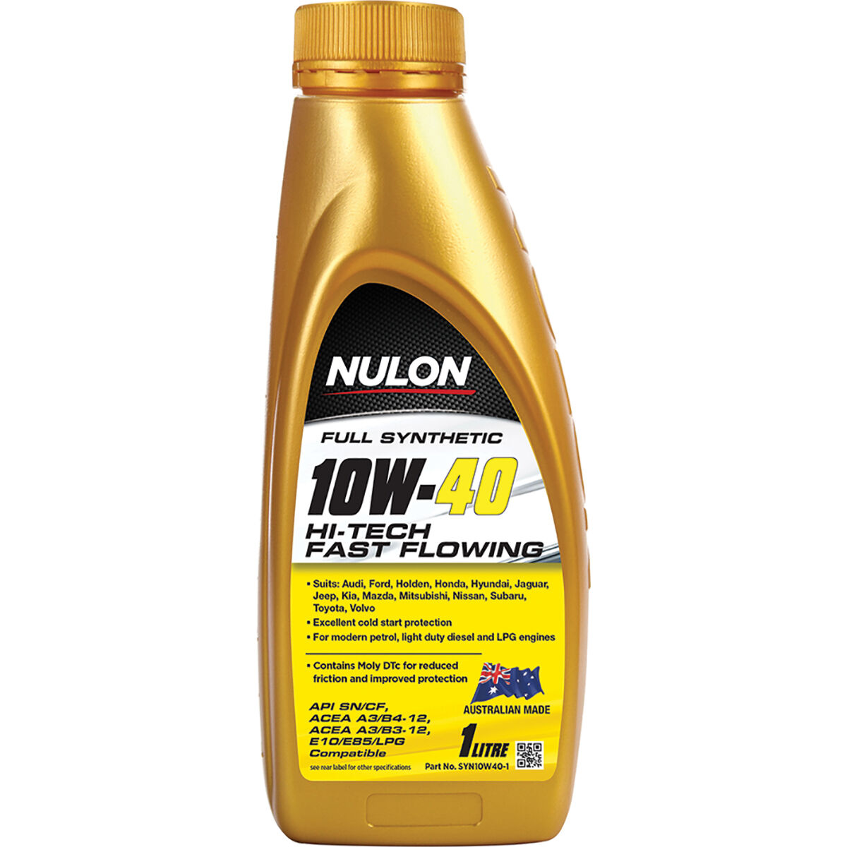 Nulon Hi-Tech Fast Flowing Synthetic Engine Oil - 10W-40 1 Litre