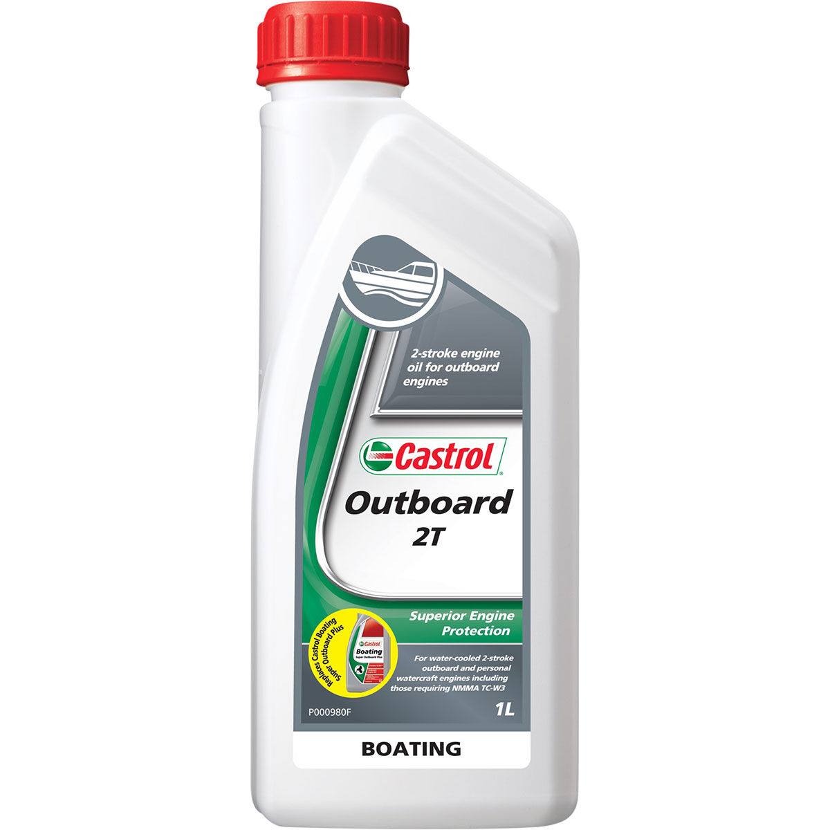 Castrol Outboard 2 Stroke Engine Oil - 1 Litre, , scaau_hi-res