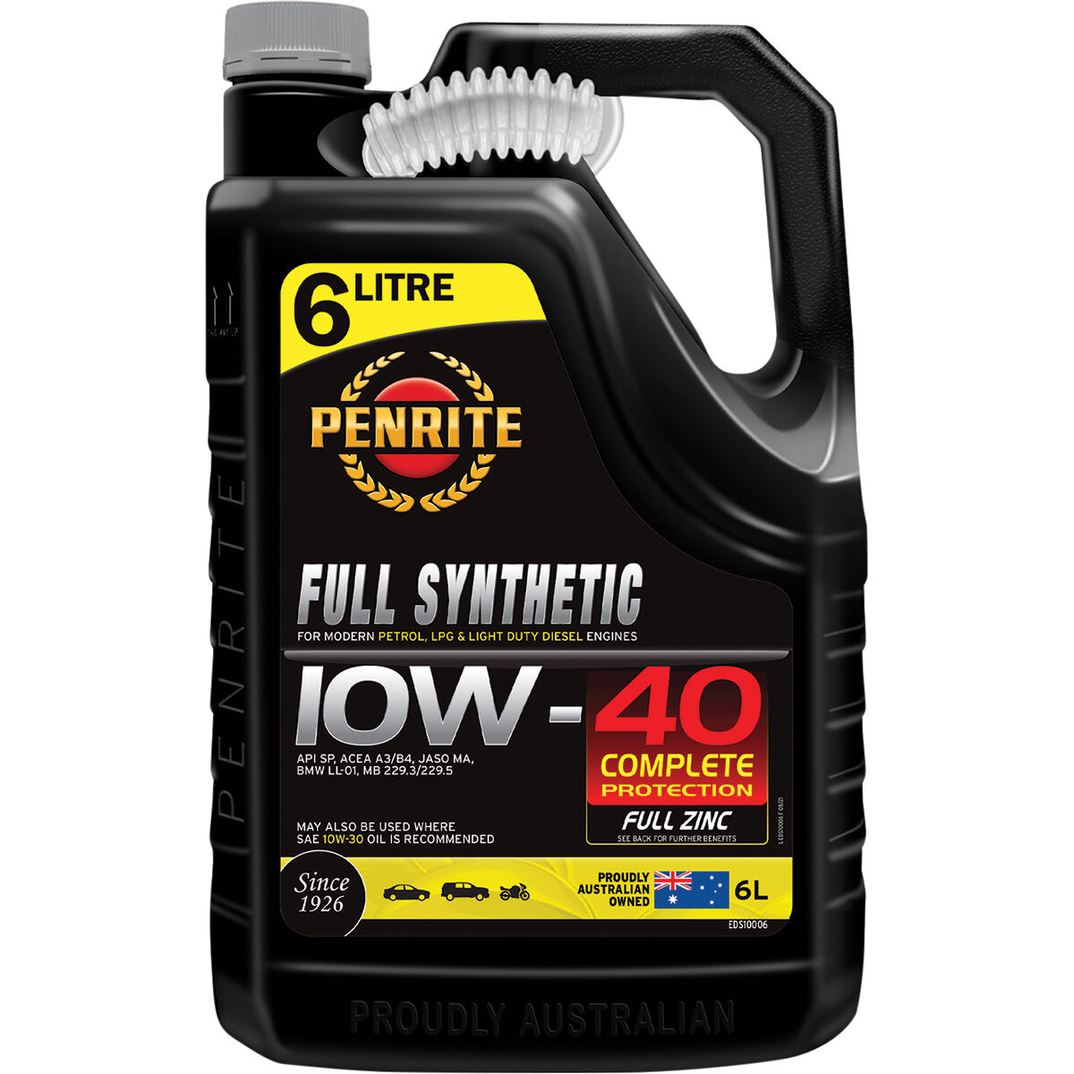 Penrite Full Synthetic Engine Oil - 10W-40 6 Litre