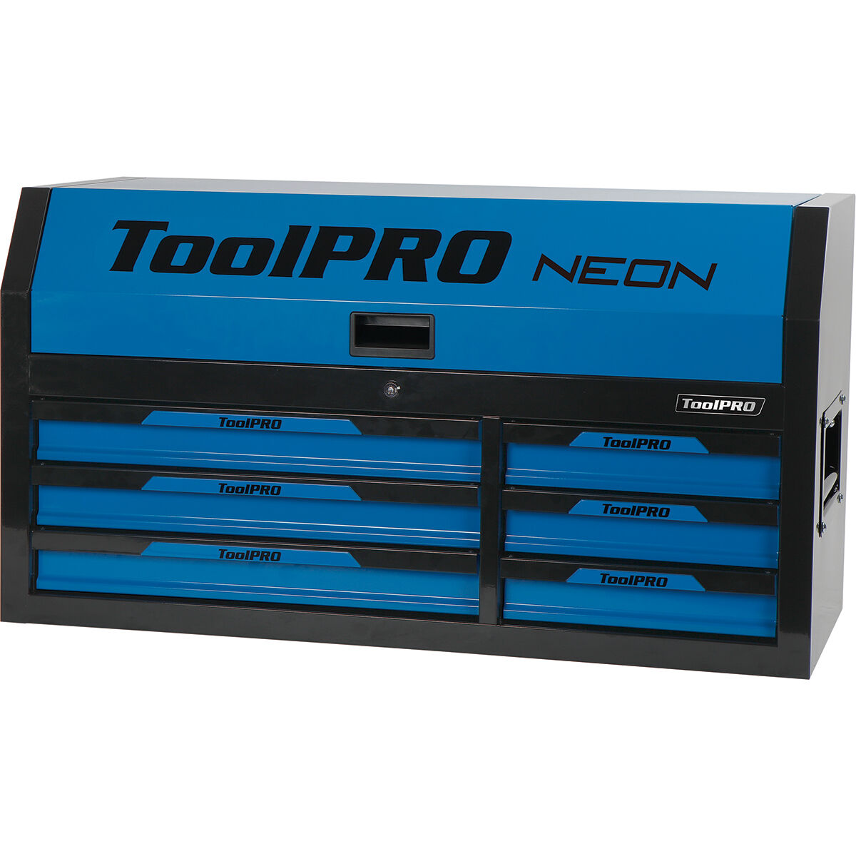 ToolPRO Neon Tool Chest Blue 6 Drawer 42 Inch, , scaau_hi-res