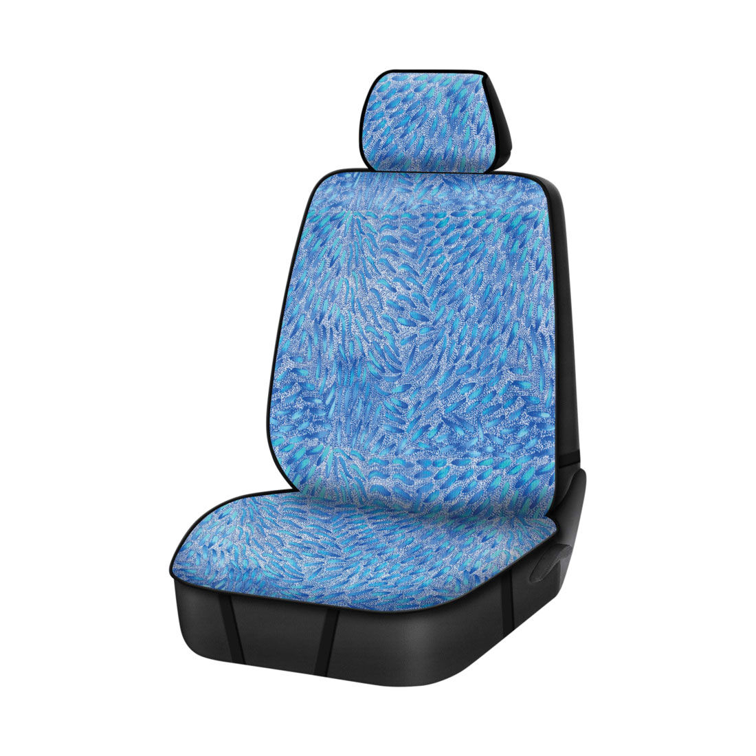 Snake Dreaming Slip On Seat Covers Leaf Neoprene Adjustable Headrests Airbag Compatible, , scaau_hi-res