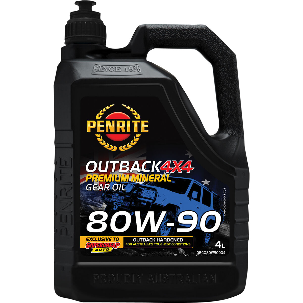 Penrite Outback 4x4 Gear Oil - 80W-90 4 Litre, , scaau_hi-res