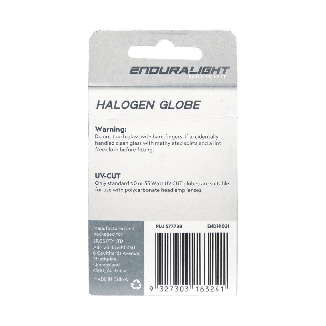 Enduralight Headlight Globe - H7, 12V 55W, ENDH1021, , scaau_hi-res