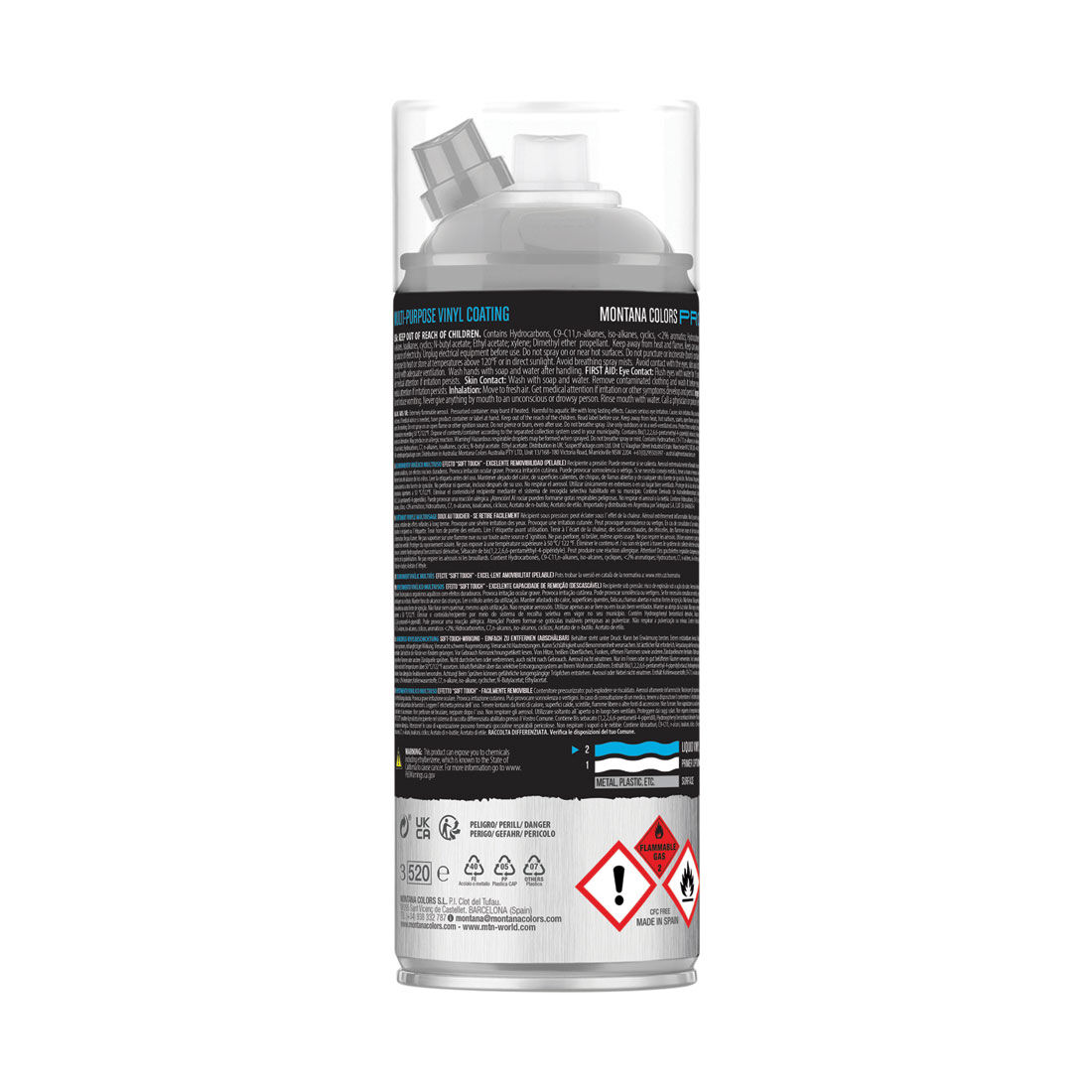 MTN Pro Removable Plastic Paint Coating - Grey 400mL, , scaau_hi-res