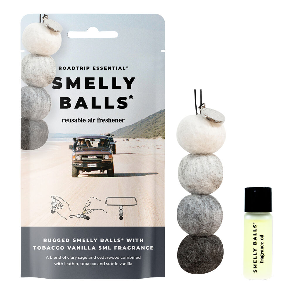 Smelly Balls Air Freshener Set Rugged Vanilla Tobacco 5ml, , scaau_hi-res