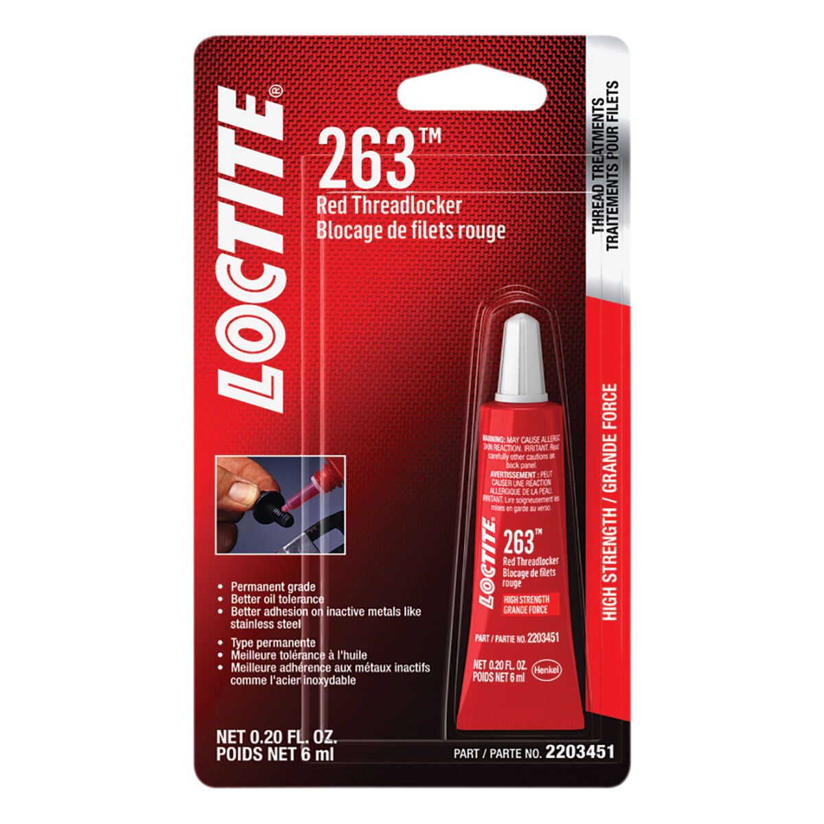 Loctite 263 High Strength Threadlocker 6mL, , scaau_hi-res