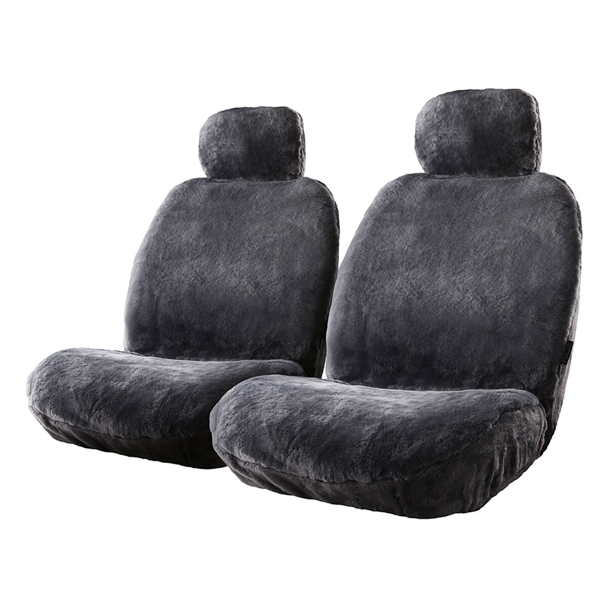 Gold CLOUDLUX Sheepskin Seat Covers - Slate Adjustable Headrests Size 30 Front Pair Airbag Compatible, Slate, scaau_hi-res