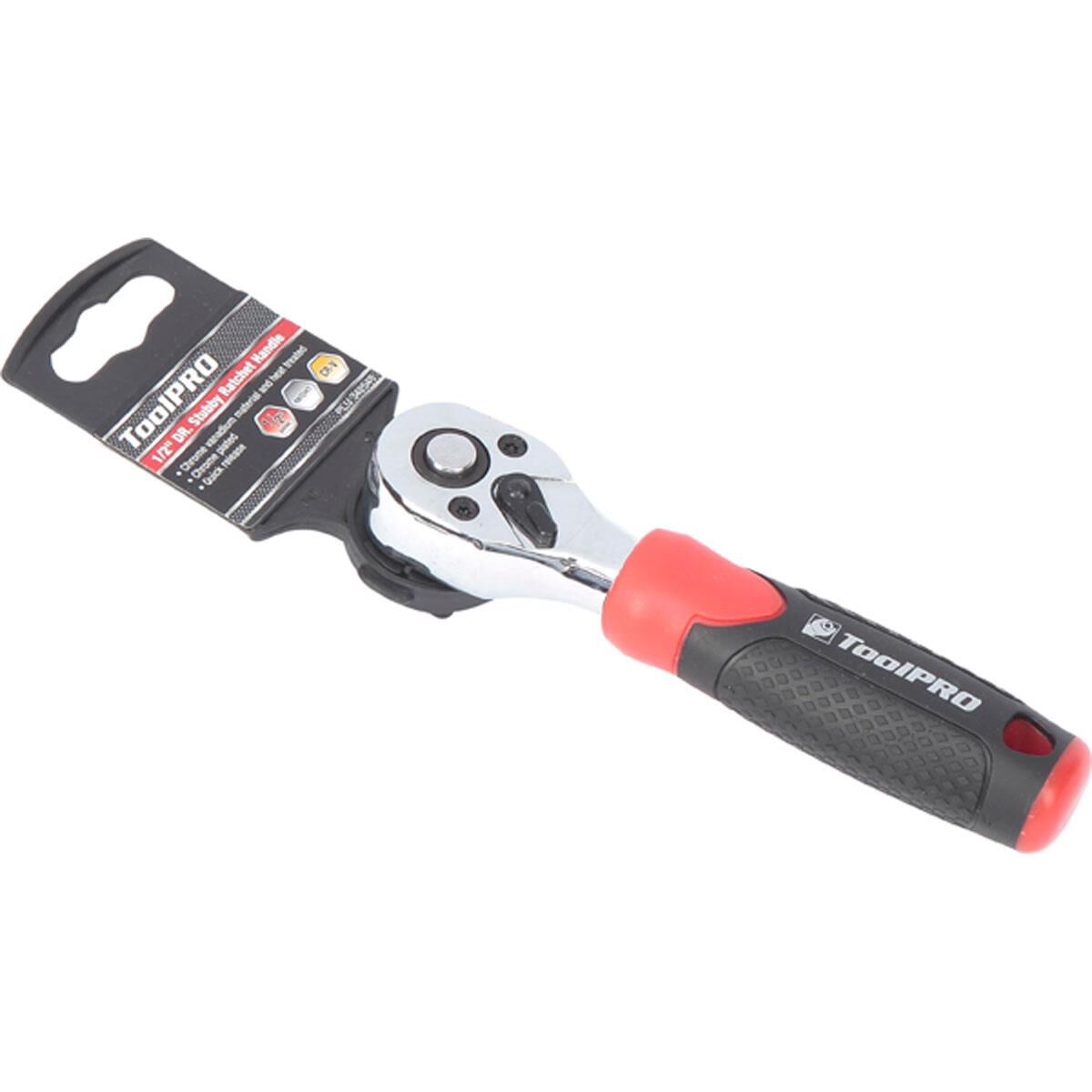 ToolPRO Ratchet Handle Stubby 1/2" Drive, , scaau_hi-res