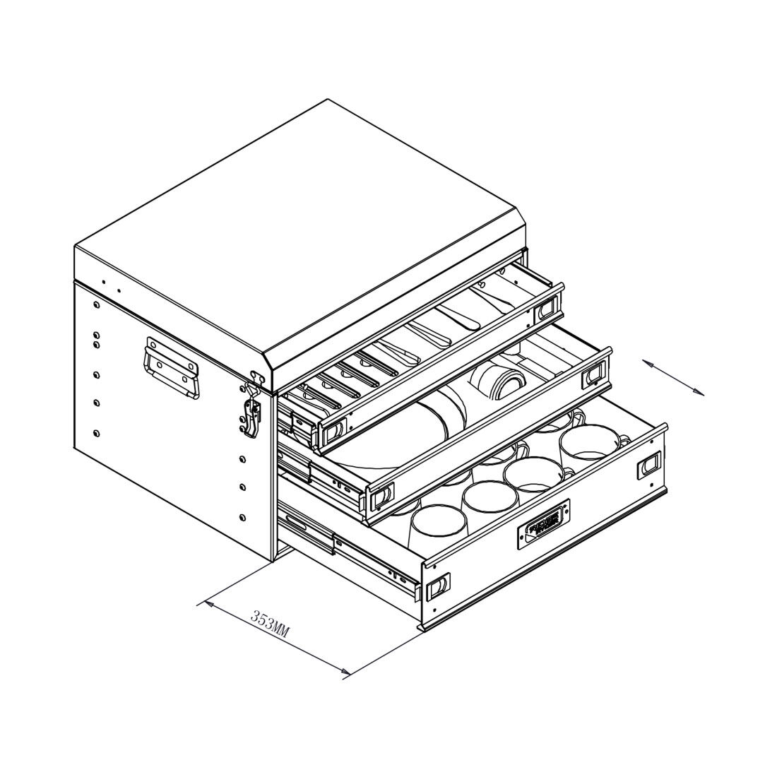 Ridge Ryder 39 Piece Portable Camp Kitchen, , scaau_hi-res