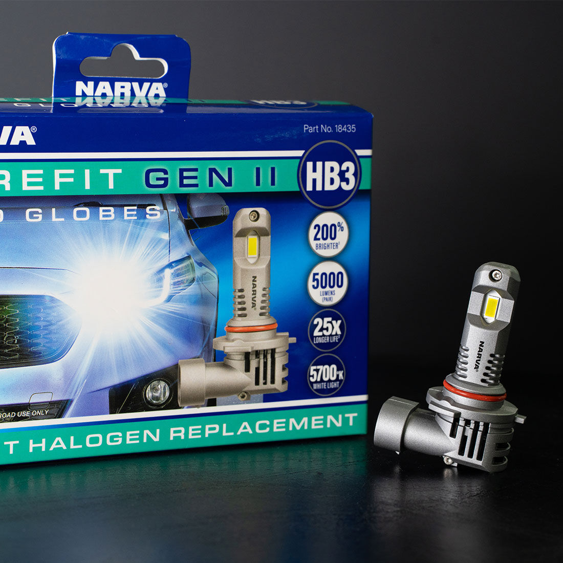 Narva Surefit LED Headlight Globes HB3 12/24V, , scaau_hi-res