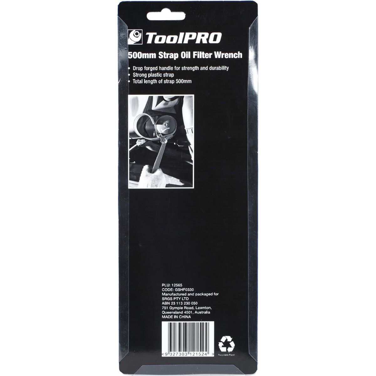 ToolPRO Oil Filter Wrench Strap 500mm, , scaau_hi-res