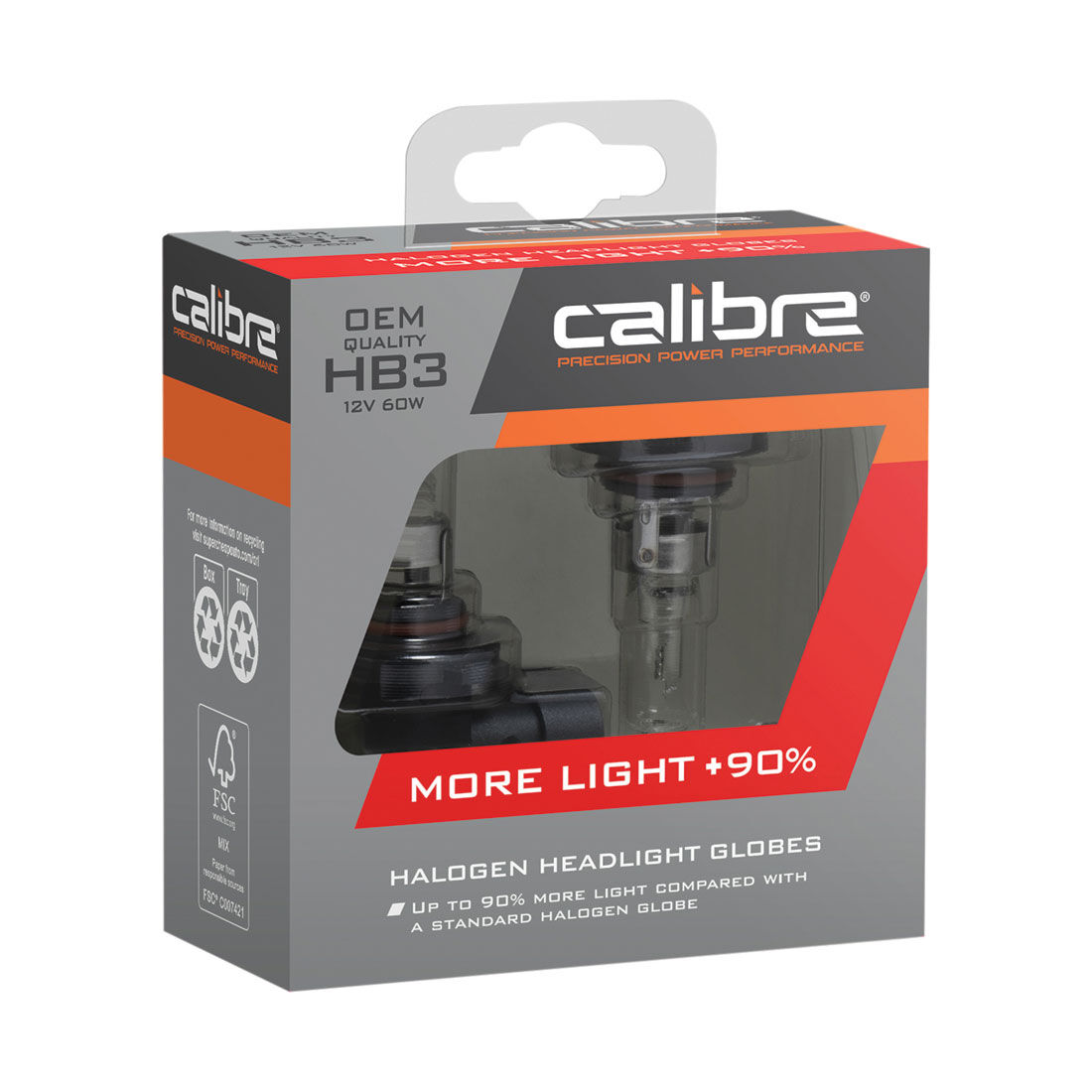 Calibre Plus 90 Headlight Globes - HB3, 12V 60W, CA90HB3, , scaau_hi-res