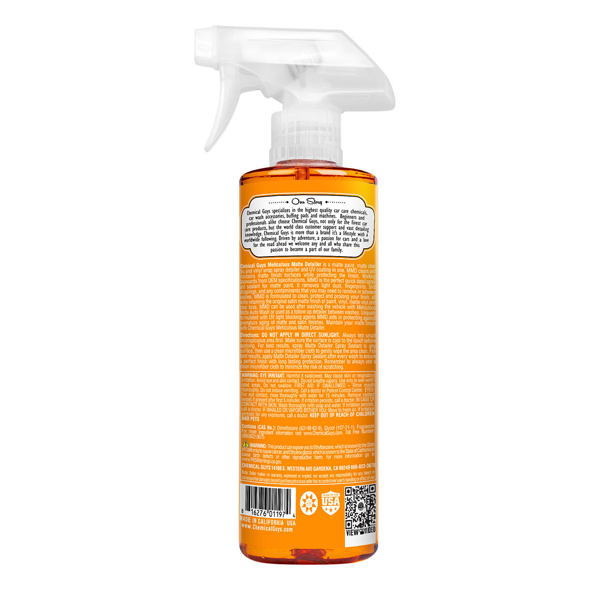 Chemical Guys Meticulous Matte Detailer Spray Sealant 473mL, , scaau_hi-res