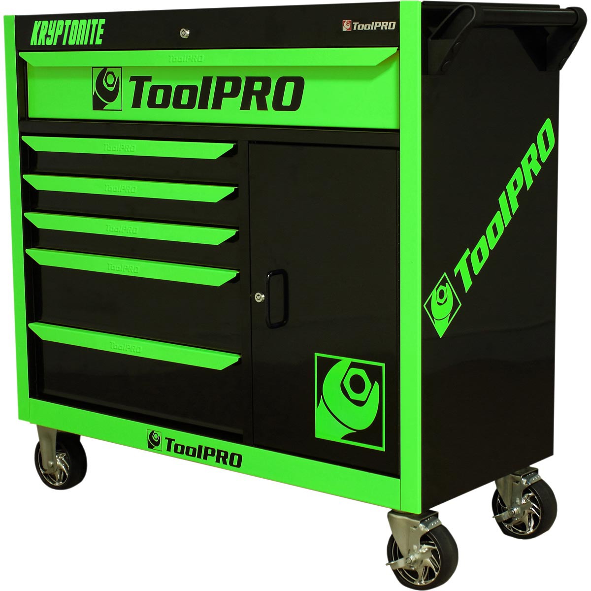 Toolpro Neon Tool Cabinet 6 Drawer Roller Cabinet Kryptonite